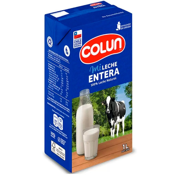 LECHE COLUN ENTERA DESCREMADA SIN LACTOSA 1 LT