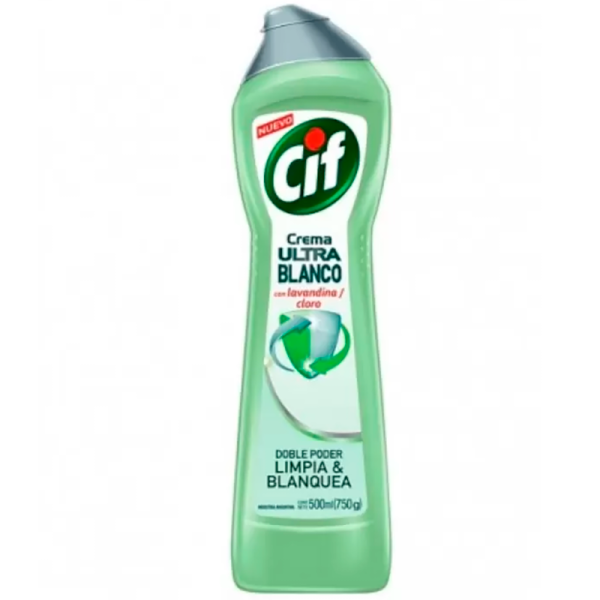 LIMPIADOR CIF CREMA CLORO 750 GR. (500ML)