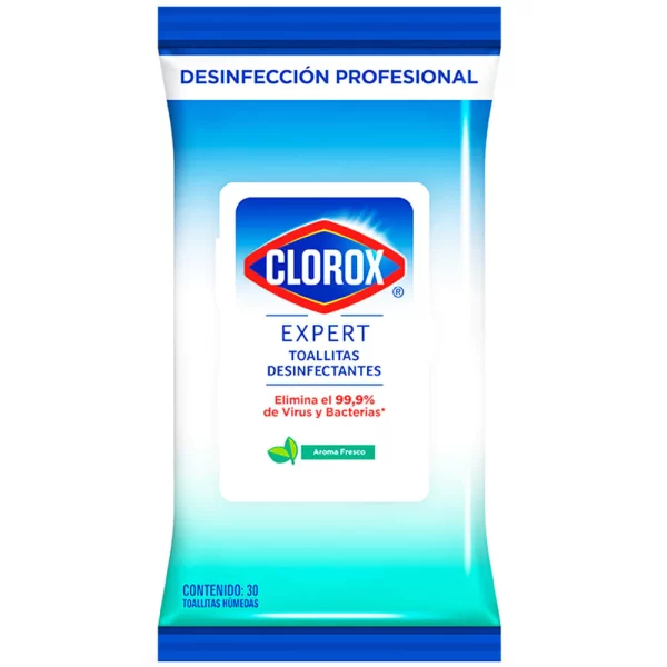 TOALLITAS DESINFECTANTES CLOROX EXPERT 30 UNIDADES