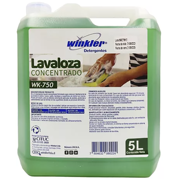 LAVALOZA CONCENTRADO WINKLER WK-750 5 LITROS