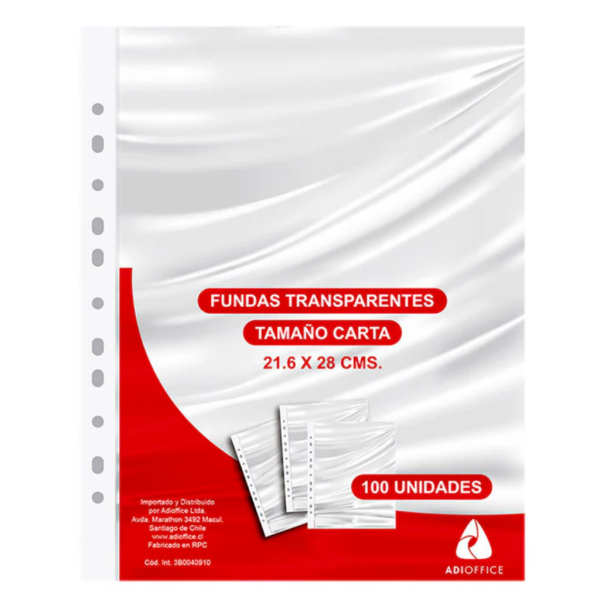 FUNDAS PARA ARCHIVADOR CARTA Y OFICIO ADIOFFICE