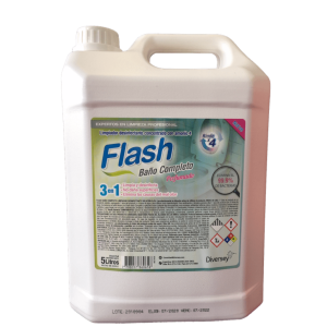LIMPIADOR DESINFECTANTE PARA BAÑO FLASH 5 LT