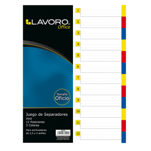 SEPARADORES VINILO OFICIO Y CARTA LAVORO