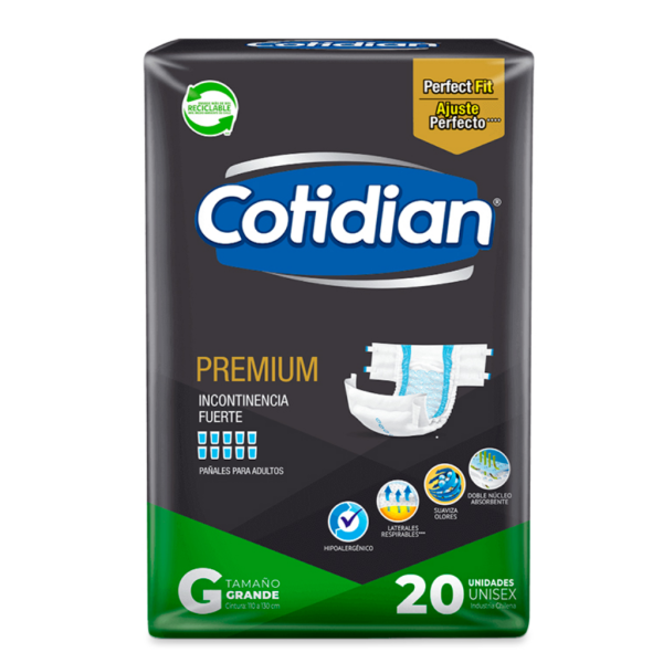Pañal adulto Cotidian Premium – 20 unidades