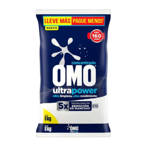 DETERGENTE OMO MATIC EN POLVO ULTRA POWER 8 KG
