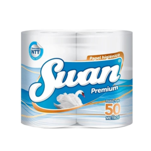 PAPEL HIGIENICO SWAN PREMIUM DOBLE HOJA 50 MTS (PACK X4)