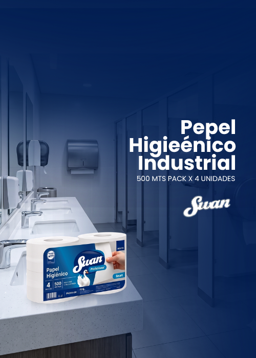 PAPEL HIGIENICO SWAN 500 MTS PACK X 4 UNIDADES