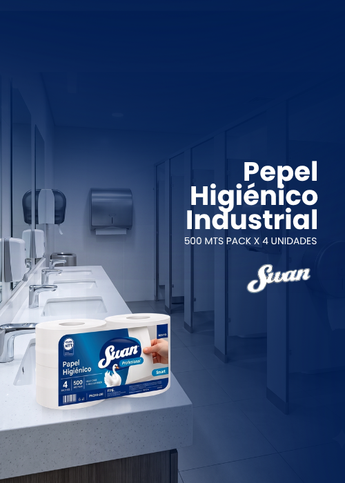 PAPEL HIGIENICO SWAN 500 MTS PACK X 4 UNIDADES